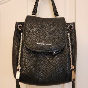 Michael Kors Viv Extra-Small Pebbled Leather Convertible Backpack